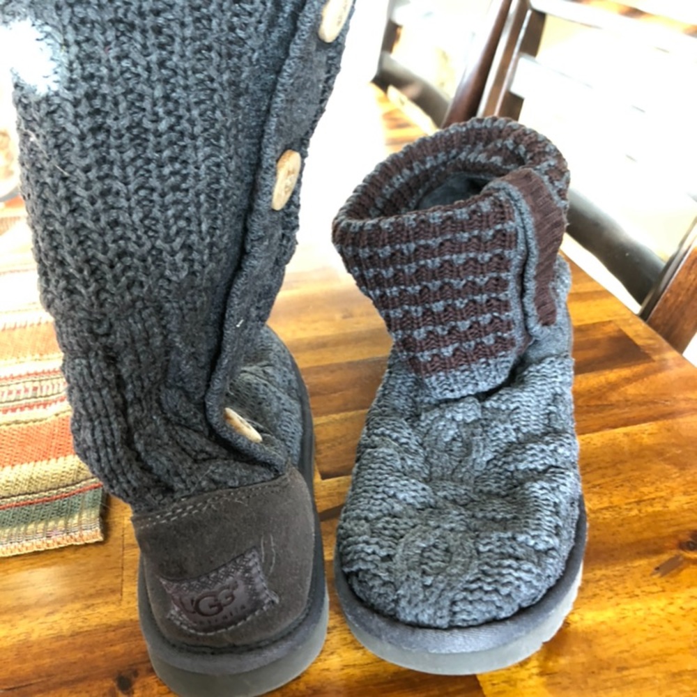 Ugg sweater boots...gray, size 8.5